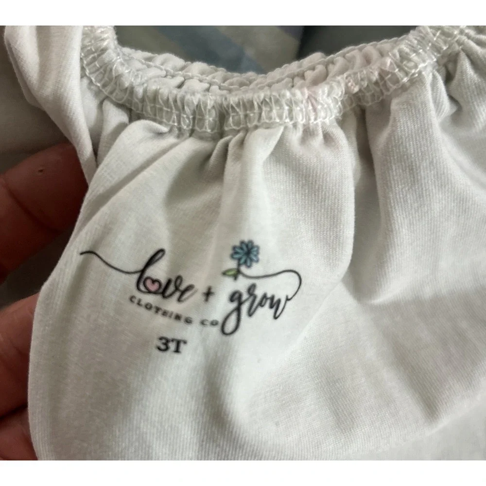 Love‎ + Grow Blue Pink Stripe Dress Girls Size 3T